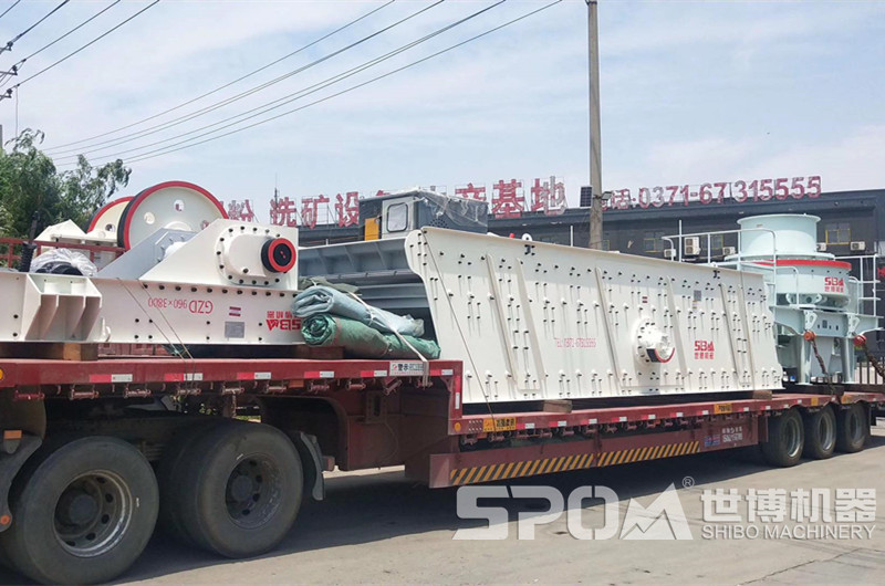 鵝卵石碎沙制砂設備發貨圖
